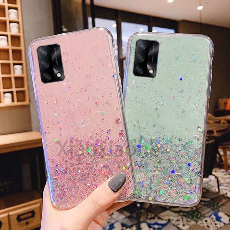 Oppo A16 A17 A54 A55 5G A74 4G A74 5G Casing Softcase Tpu Bahan Premium Glitter Glossy