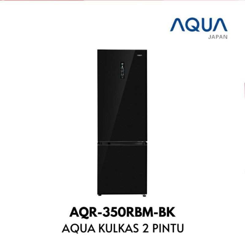 KULKAS 2 PINTU AQUA JAPAN (SANYO) AQR 350 RBM FREEZER BAWAH INVERTER