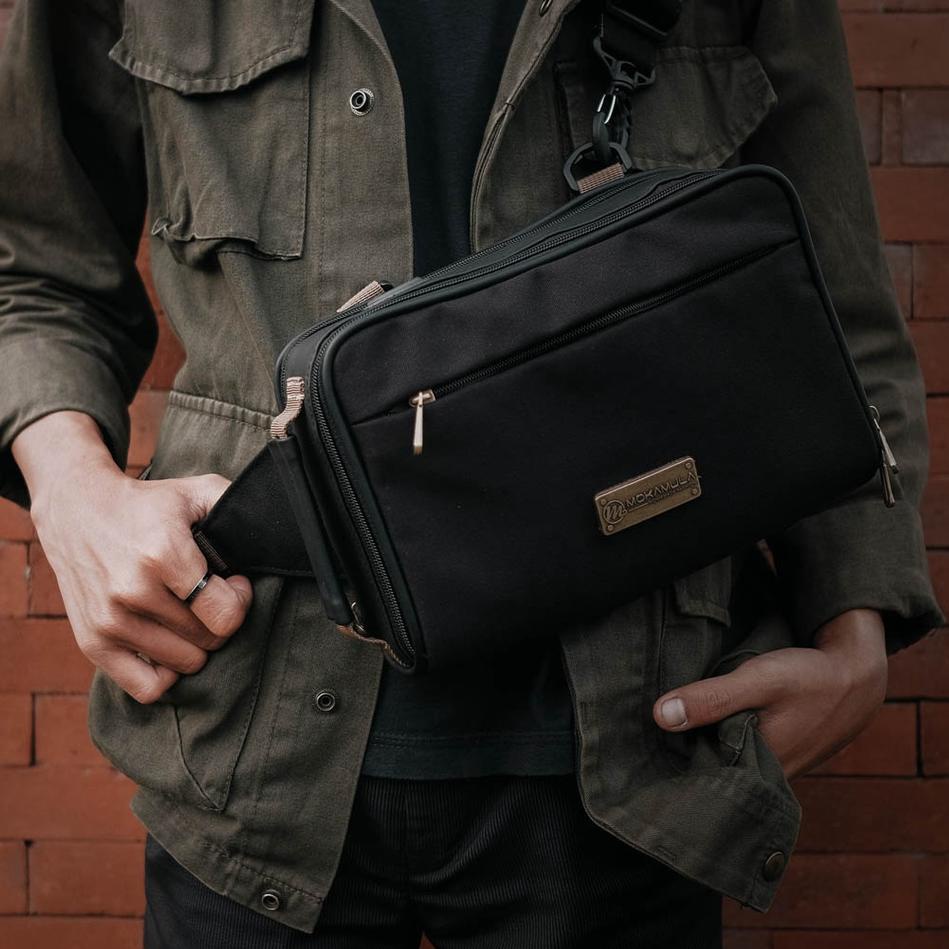 TERLARIS Tas Pinggang Pria Waterproof Waistbag Multifungsi Original - Eclipse Men Mokamula