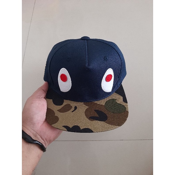 Topi Snapback Bape Shark Eyes OriginalV Not New era Stussy Kenzo
