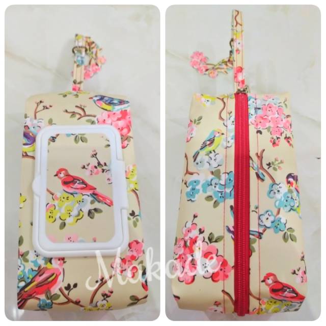 Tempat Tissu 2 in 1 cover Tisu Basah dan Kering / Tisu Travel / Pouch tissue