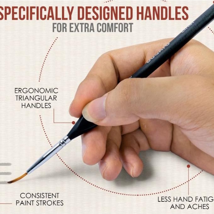 

OPERA Micro Detail Paint Brush Set, 6 Tiny Professional Brush