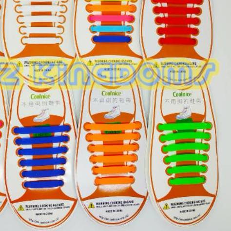 ➥ Premium Tali Sepatu Silikon Anak - Tali Sepatu Karet Anak Anak ✦