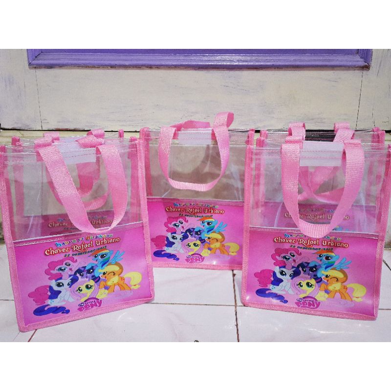 Tas tote mika tebal 0,3 kombinasi gambar printing. Free desain gambar