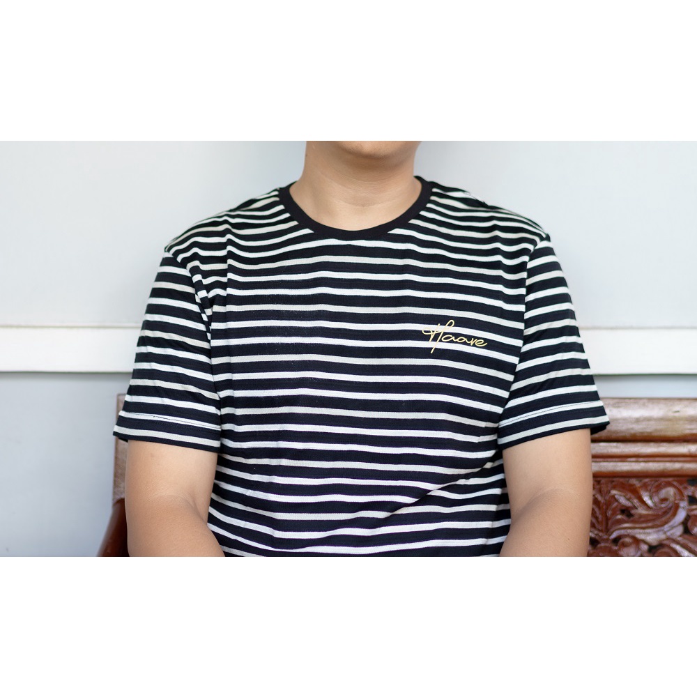Kaos Salur/ Kaos Garis-garis/Kaos Stripe Pria Wanita - Caph