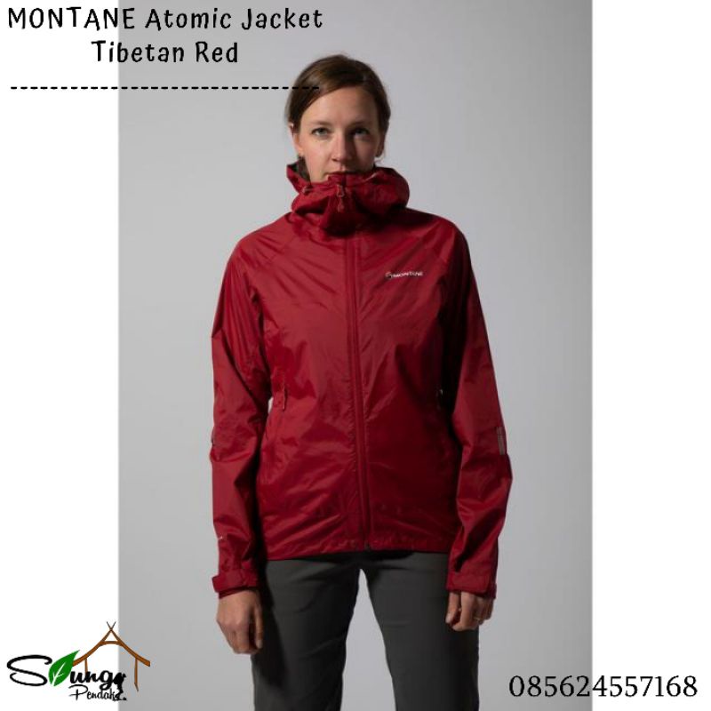 Jaket Waterproof Montane Atomic Jacket Womens - Tibetan Red Original Best Seller