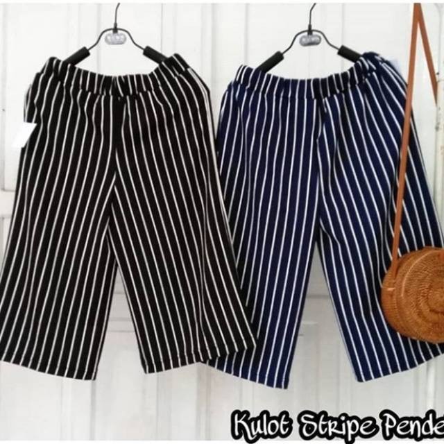 New Arrival !! CELANA KULOT MOTIF PENDEK - kulot salur norway crepe milano celana muslim wanita