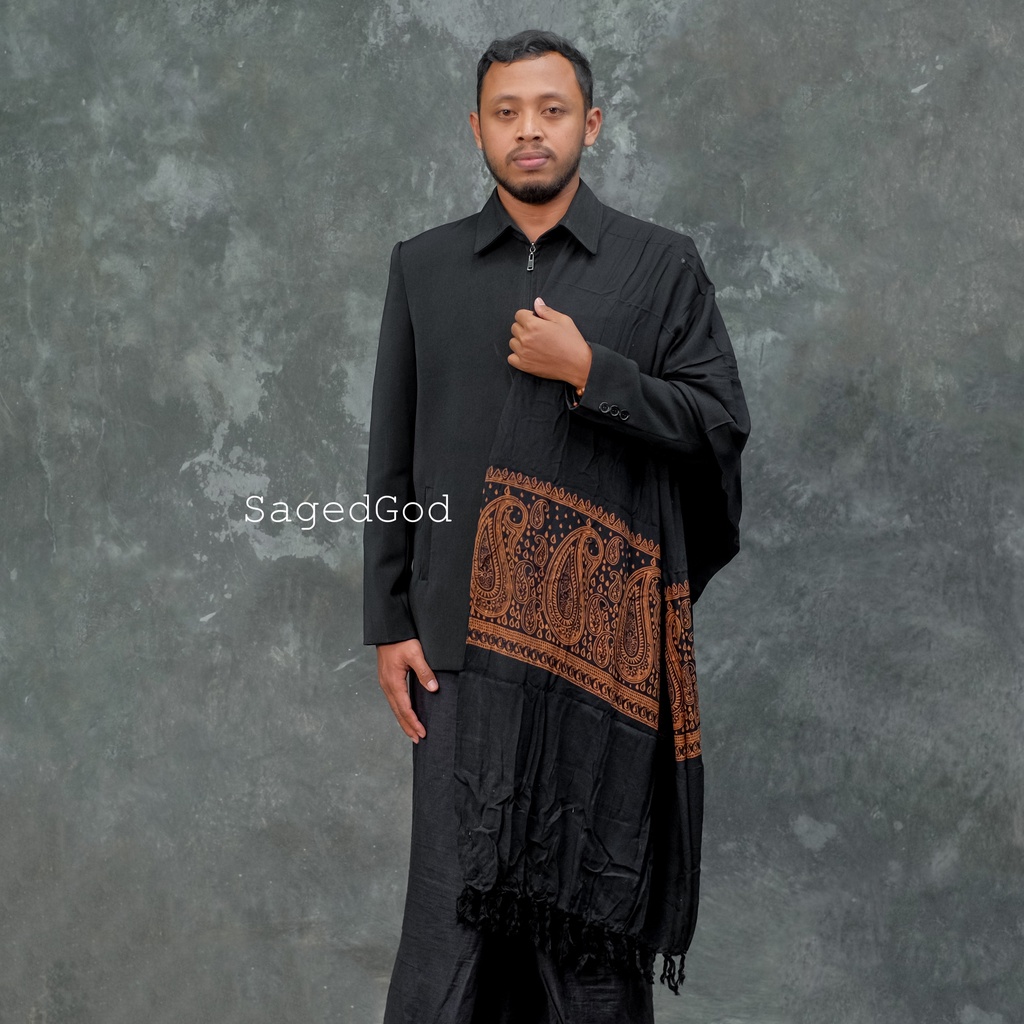 SORBAN PANJANG SORBAN KASHMIRI MOTIF INDIA BAHAN RAYON JUMBO PREMIUM SERIES