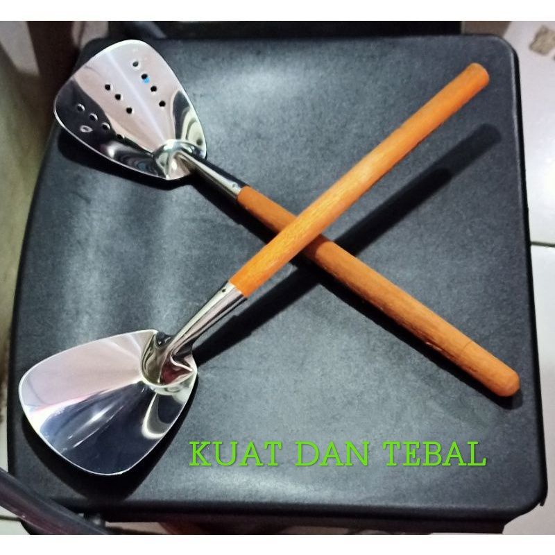 SUTIL KECIL GAGANG KAYU/ SODET GAGANG KAYU / KODEK KECIL BOLONG