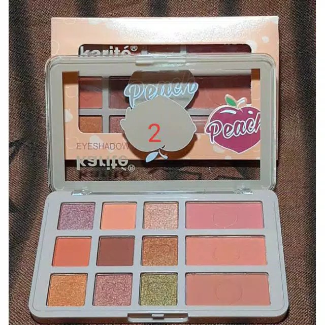 (CYBER) COD KARITE PEACH EYESHADOW + BLUSHER 12 WARNA