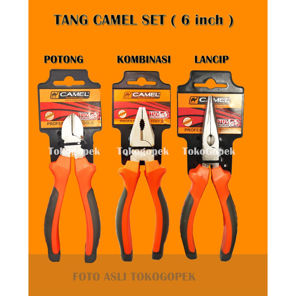 CAMEL SET TANG 3IN1 TANG KOMBINASI | TANG POTONG | TANG LANCIP