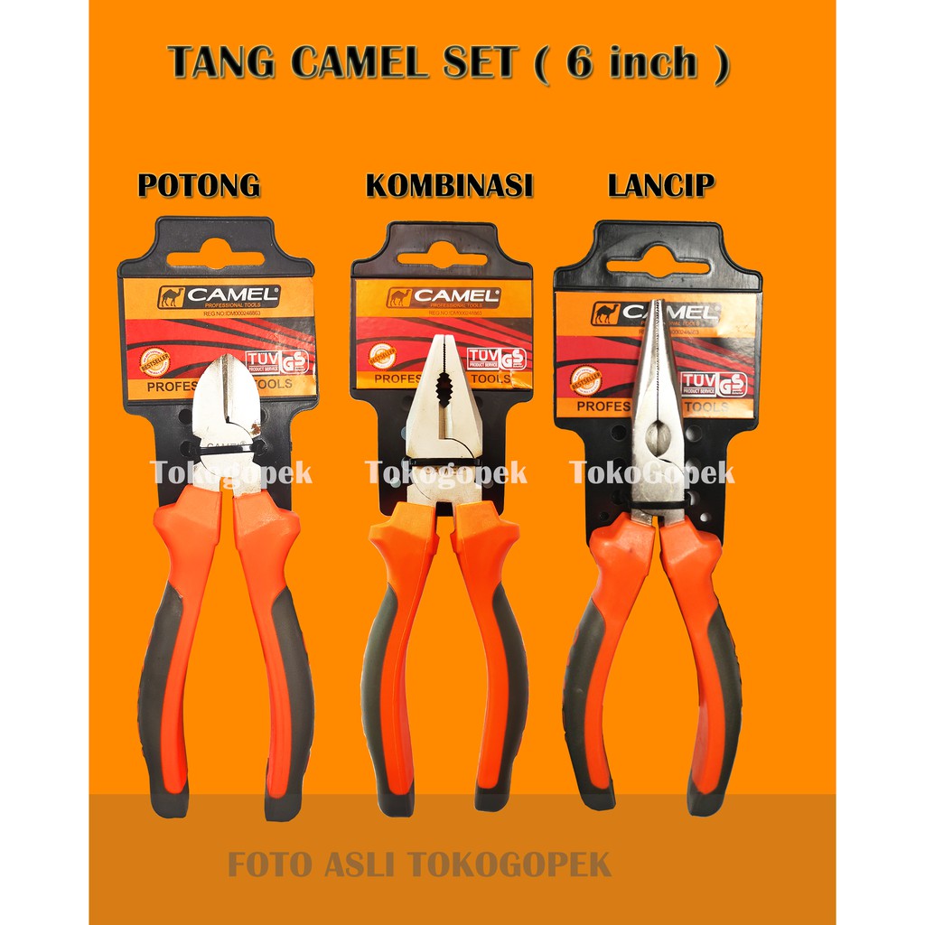 CAMEL SET TANG 3IN1 TANG KOMBINASI | TANG POTONG | TANG LANCIP