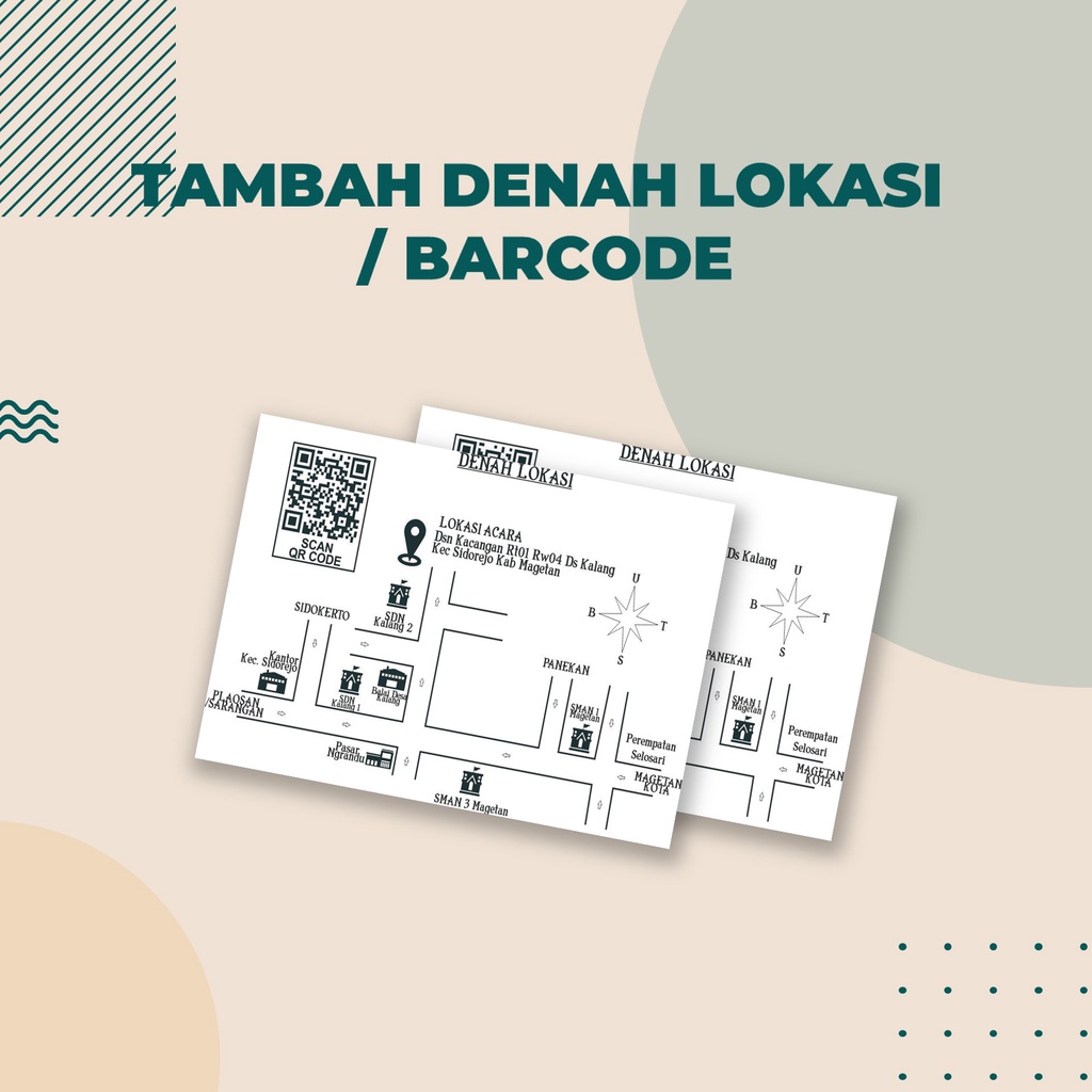 Denah Lokasi atau Barcode Undangan