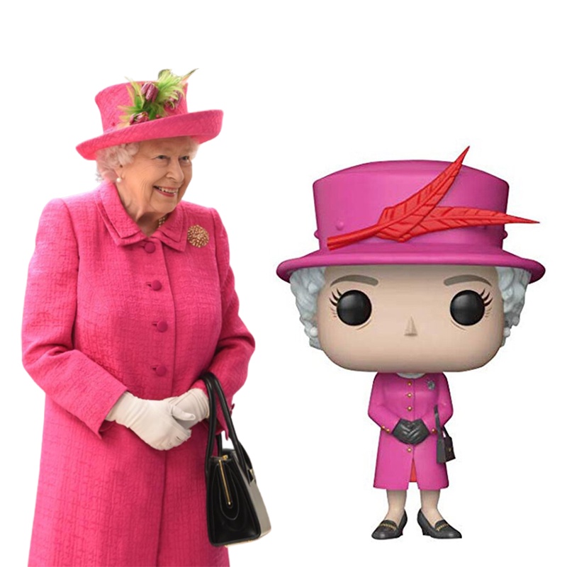 FUNKO POP NEWest Queen Elizabeth Ⅱ #01 with her dog Action Figure Toys Anime Collection Model Dolls for Kids Gifts