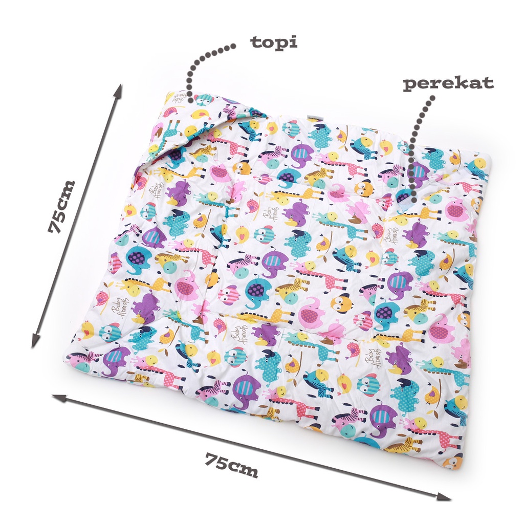 FREE TAS MIKA!! Selimut bayi topi bayi - baby blanket - hoodie blanket baby / kado lahiran bayi