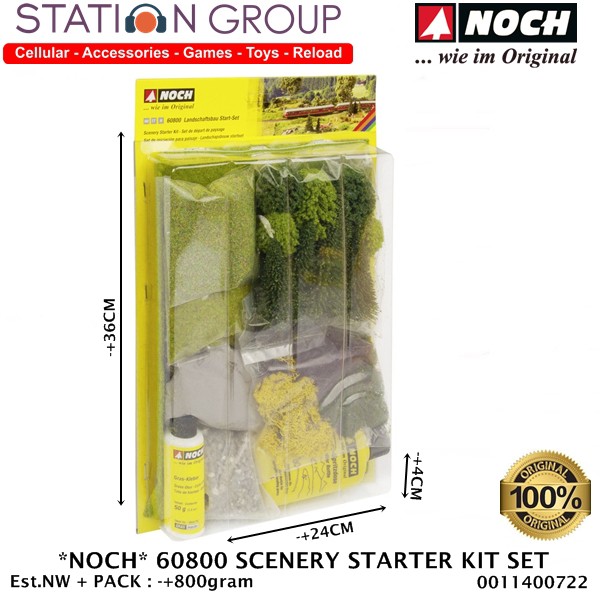 NOCH 60800 SCENERY STARTER KIT SET - BAHAN DIORAMA RUMPUT