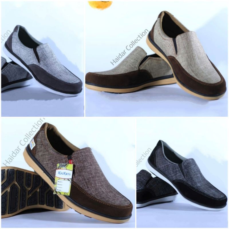 Sepatu Pria Slip On Kasual J 29 Casual Kulit Sol Karet Suede Nubuck Premium Original Mojokerto