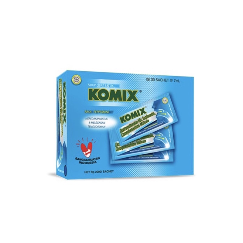 Komix sachet 7 ml jeruk nipis | peppermint | jahe