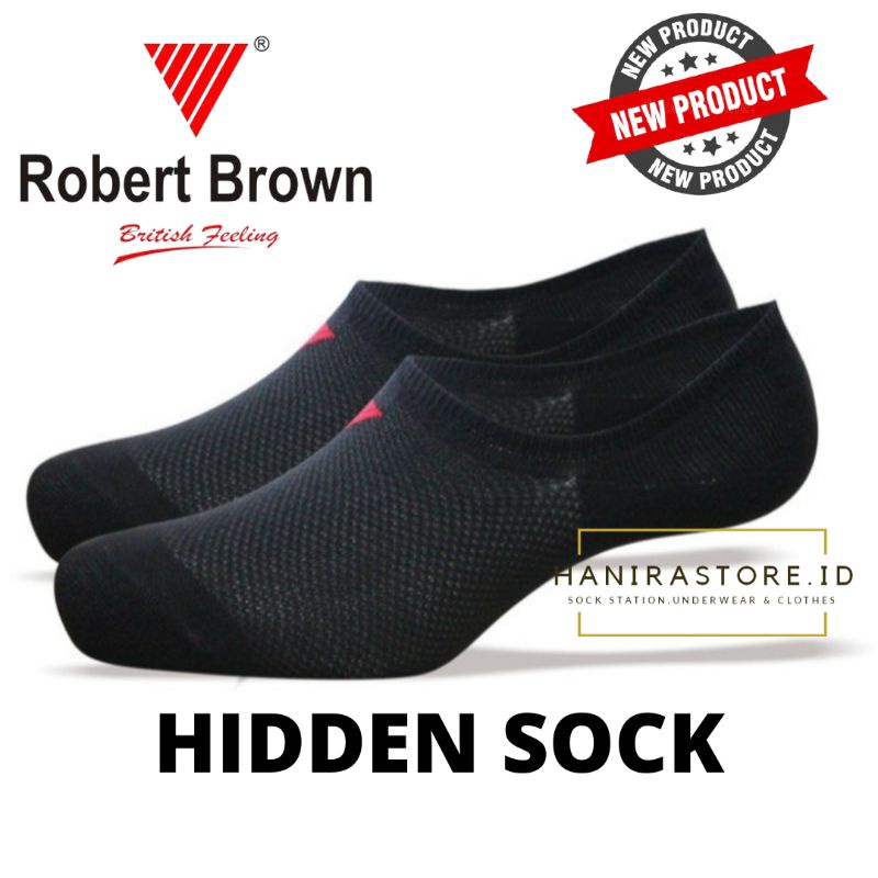 Robert Brown Hidden Socks Kaos kaki Di Bawah Mata Kaki - Tidak Terlihat - RBALHD1003