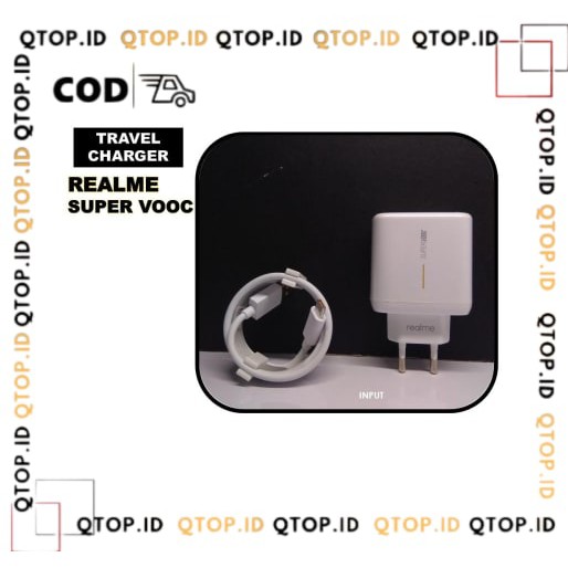 Travel Charger Fast Charging realme originsl 65W supervooc Type - c [QTOP.ID]