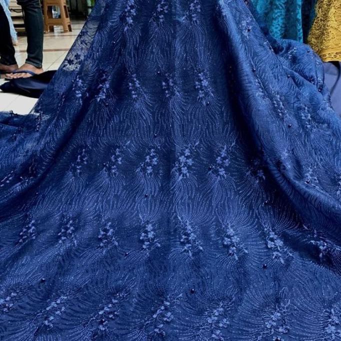 BEST SELLER] tile akar mutiara' bahan kebaya mutiara. tulle mutiara. brokat halus.