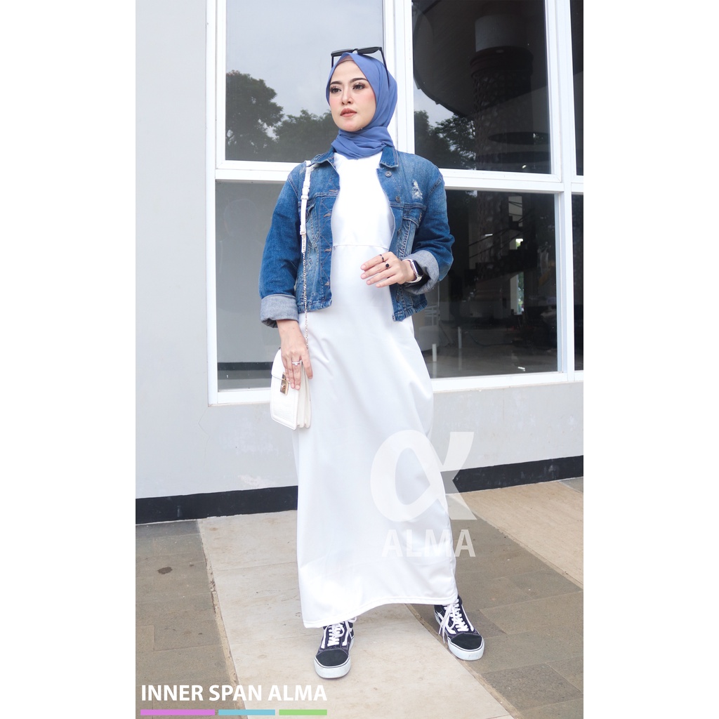 Inner Dress Span Busui Size S M L XL XXL Dress Murah Basic Dress Bahan Jersey