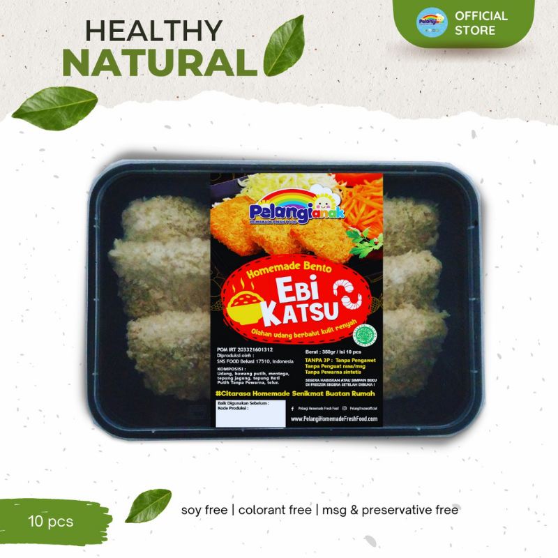 

Pelangi Anak Bento Ebi Katsu Sehat Enak Tanpa MSG Tanpa Pengawet Halal Alami