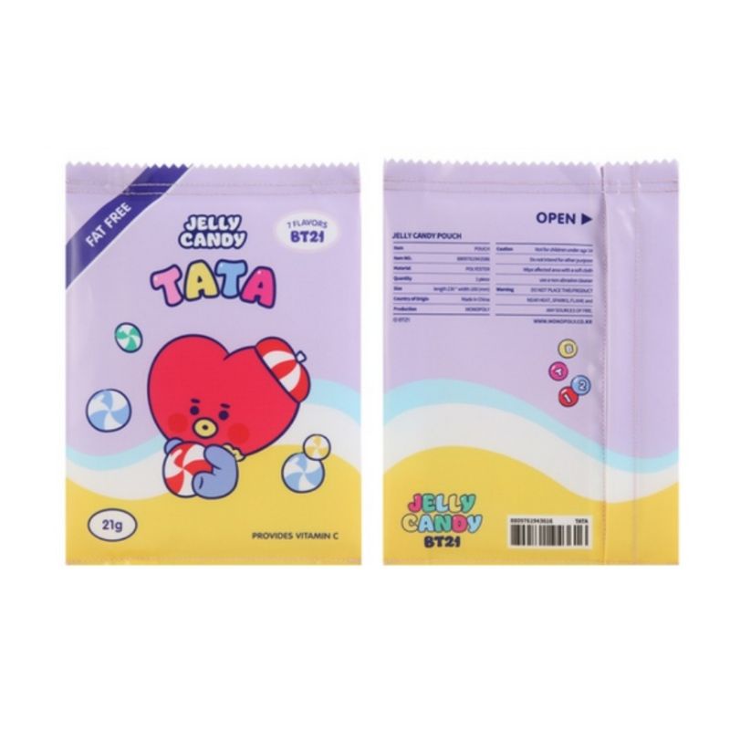Ready Bt21 tata baby candy jelly case pouch bts