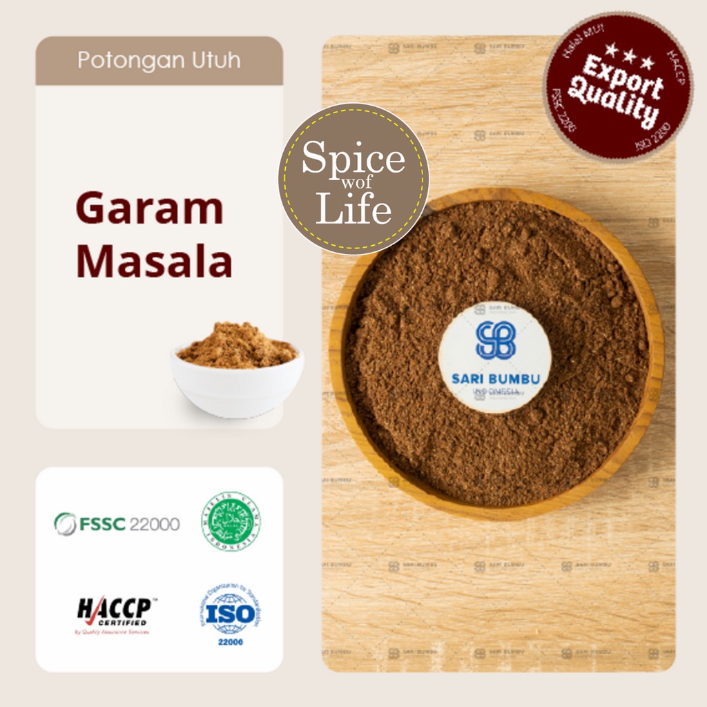 

Bumbu rempah India - Garam Masala Export Quality Pasar Bumbu sachet 100 gram