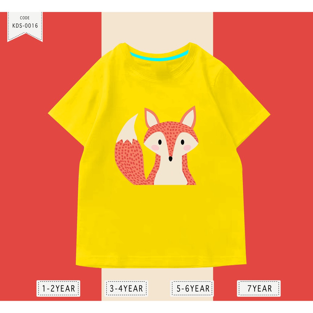 Baju Anak T-rex fox/ Kaos Anak Distro DTF Anak Laki Laki dan Perempuan / Unisex / Motif kartun /kids