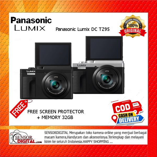 Panasonic Lumix DC TZ95 / DC-TZ95 Pocket Camera / Lumix TZ95 - Hitam