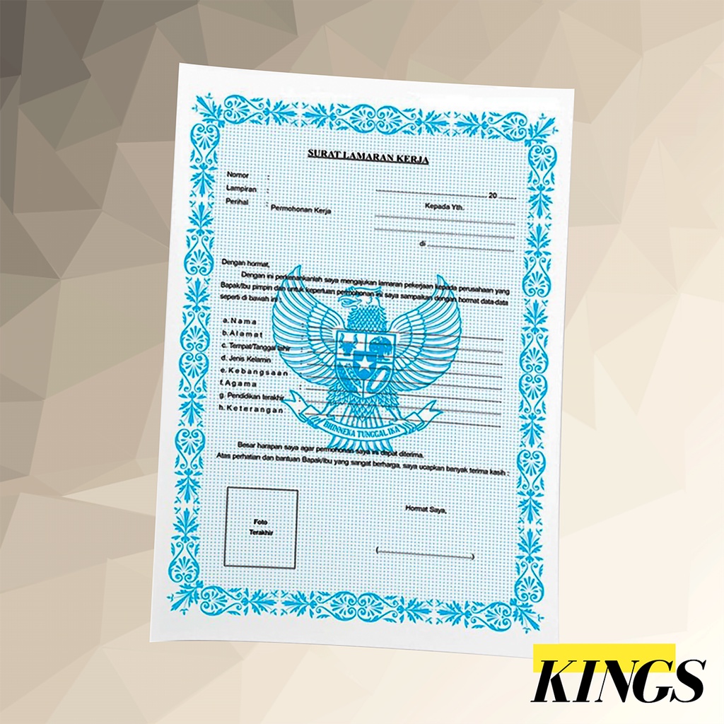 

Surat Lamaran Kerja (10 Lembar)