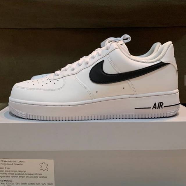 nike air force one black swoosh