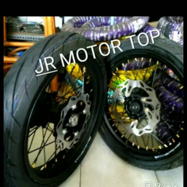 Sepaket Velg Supermoto Honda CRF 150L Full Set ama Ban