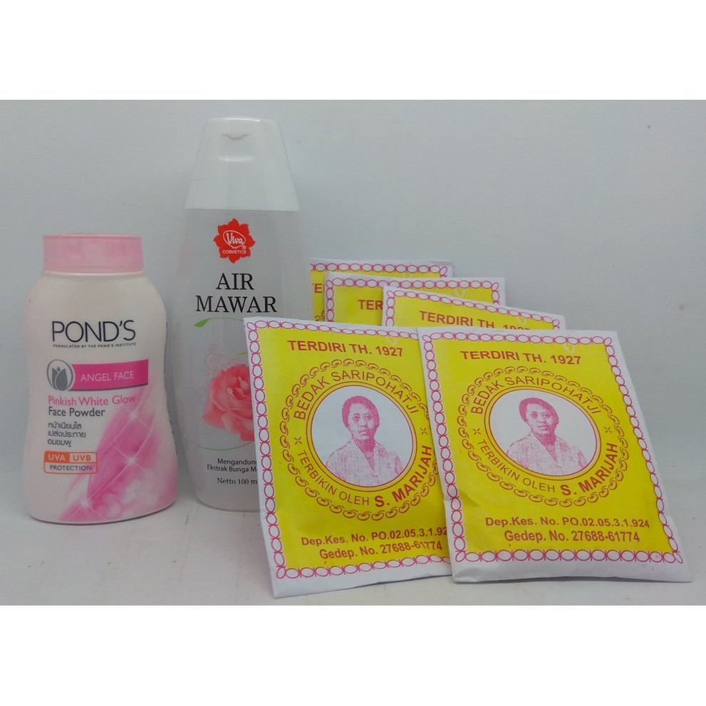 Paket Bedak Saripohatji Viva Air Mawar Ponds Bb Magic Powder