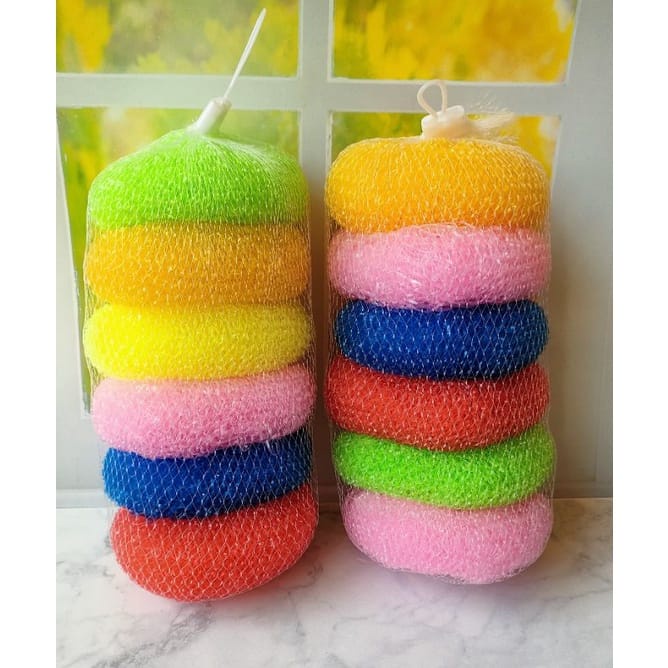 SPON CUCI PIRING BAHAN NILON SPONS CUCI PIRING DONAT SPONS DONAT BS