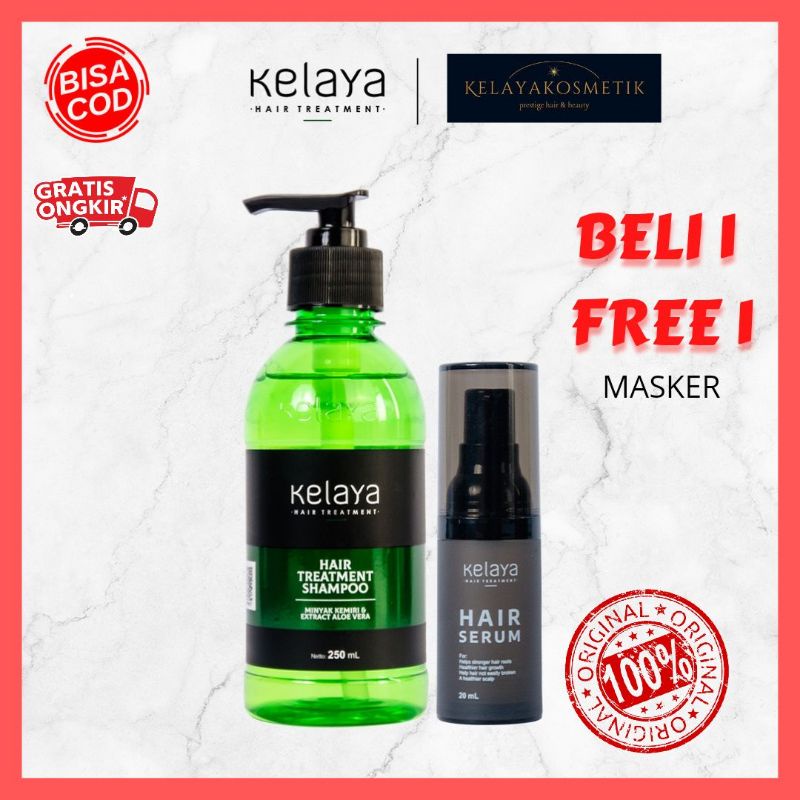 Promo 1 Shampo Kelaya Hair Treatment plus 1 Kelaya Serum Original Asli Ori Bpom