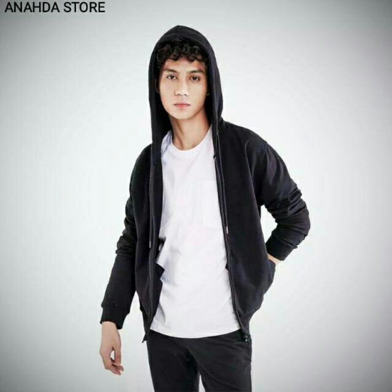 Celcius Jaket Hoodie Zipper SPECIAL Hitam Polos C10038S Ready