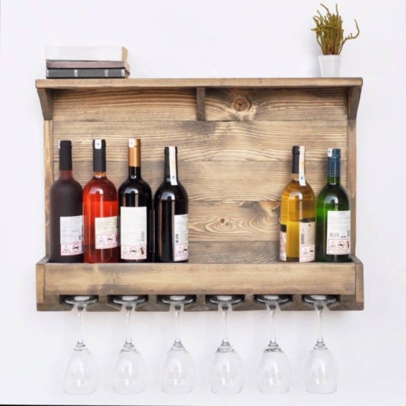 Rak Botol Rak Wine Tempel Rak Minuman Bar Rak Minuman Cafe Hiasan Dinding Rak Dinding