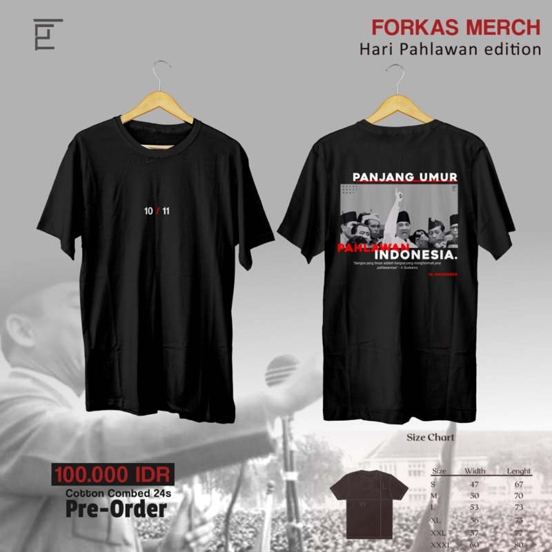 KAOS HARI PAHLAWAN- Forkas Merch Spesial Hari Pahlawan