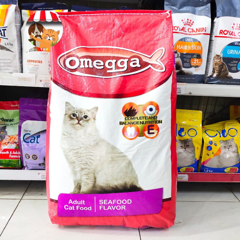 Makanan kucing omega seafood 20kg cat food omegga seafood 20kg catfood