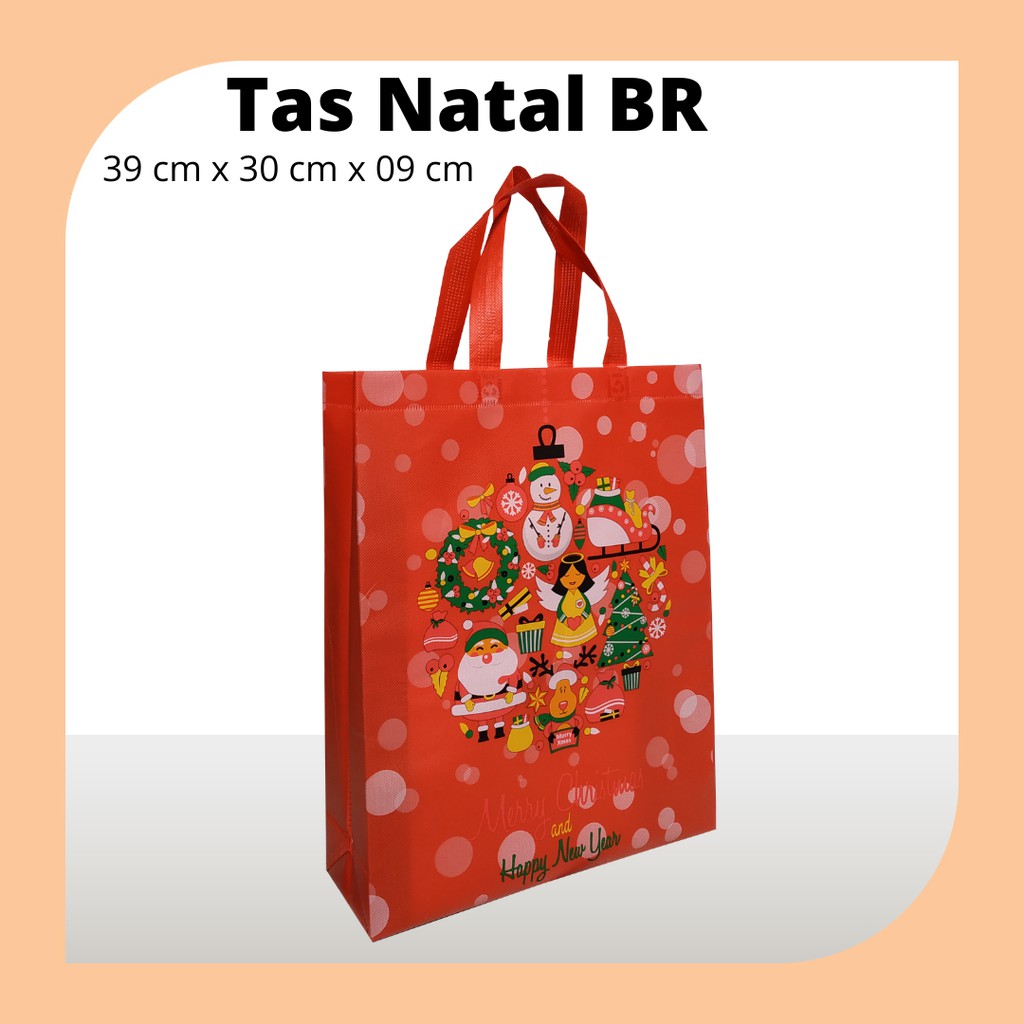 

TAS SPUNBOND EDISI NATAL BAHAN TEBAL LAMINASI MEWAH 39X30X09