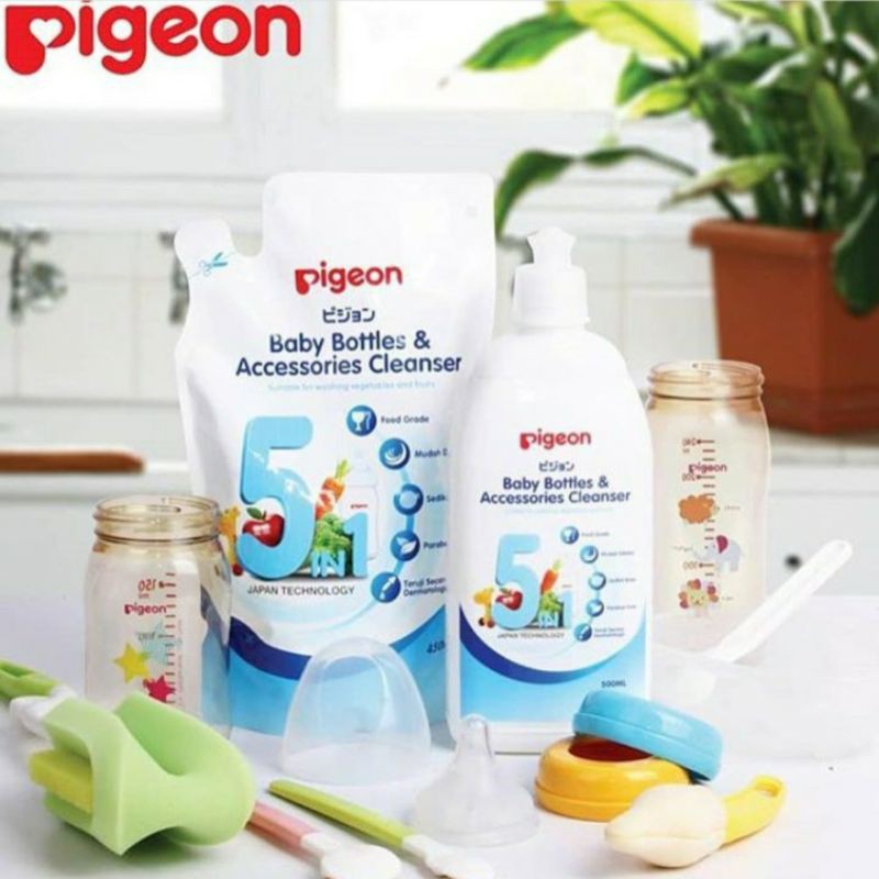 Pigeon Baby Bottle Accessories Cleanser 500ml / Sabun Cuci Botol Bayi LIQUID CLEANSER 500ml BOTTLE