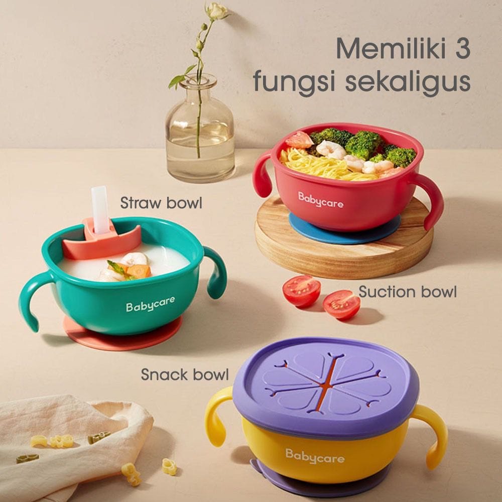 Babycare 3in1 Snack Bowl Set (BC2008051) - Mangkuk Makan