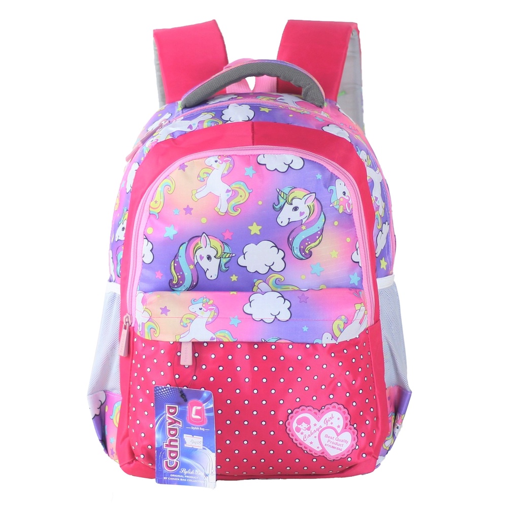 Tas Cewek Lucu Fashionable SD SMP TERMURAH Karakter Little Pony Pink Berkualitas Ransel Gendong Anak Tas Anak Perempuan Cahaya Unicorn Backpack Impor Kualitas Bagus Kuat Awet Tahan Lama Tas Ngaji Piknik Les TPA TPQ