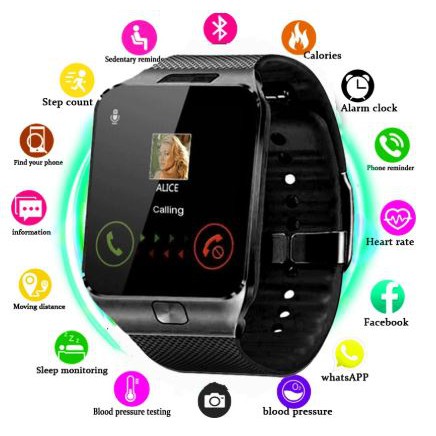 BISA COD !! Smartwatch Bluetooth DZ09 UNISEX CAMERA 2G GSM SIMTF CARD - BISA WA