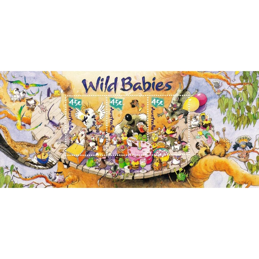 

Perangko Australia 2001 Wild Babies Part 1 Miniature sheet MNH