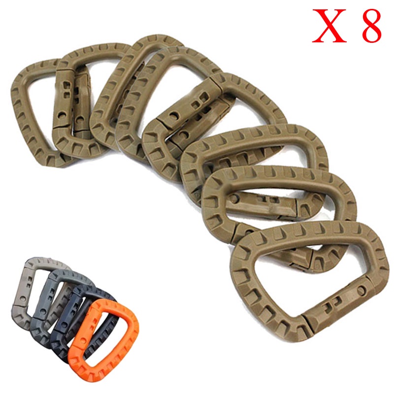 Carabiner D-Ring Taktis Ringan Untuk Gantungan Kunci / Tas Backpack / Climbing