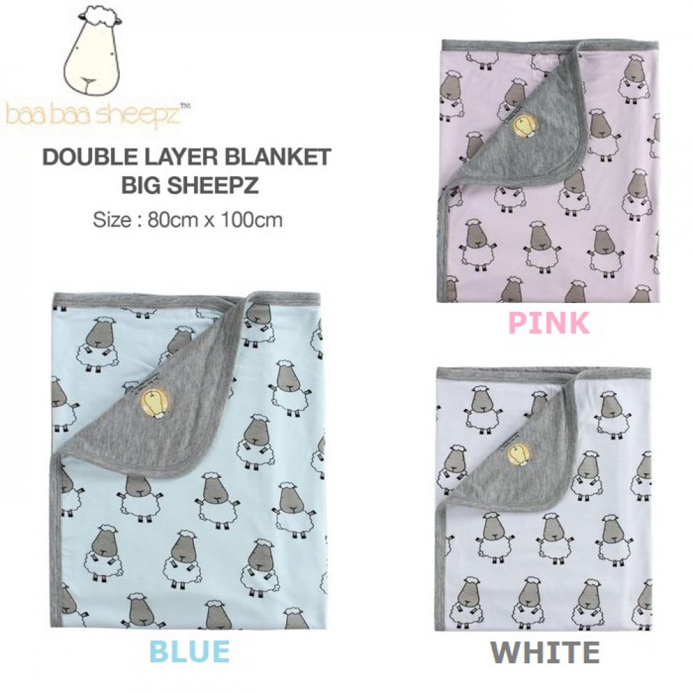 Baa Baa Sheepz Blanket Double Layer Selimut Bayi - Tersedia Pilihan Warna