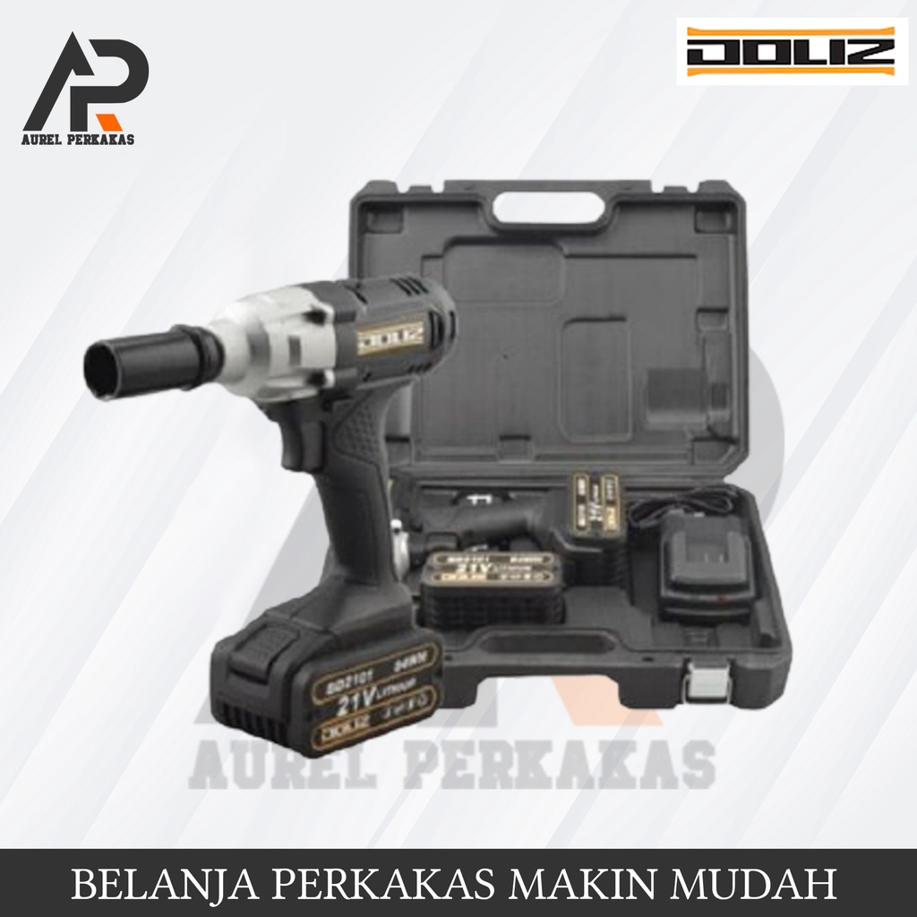 Doliz BD 501 BD501 Mesin Buka Baut Roda Cordless Impact Wrench Sq 1/2